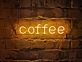 Coffee LED Neon Schriftzug als moderne Wanddekoration