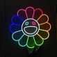 bunte lächelnde Blume LED-Neonschild Wohnzimmer Kinderzimmer