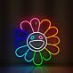 bunte lächelnde Blume LED-Neonschild Wohnzimmer Kinderzimmer