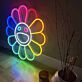 Smiley-Blume als LED-Neonschild