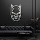 Modernes LED Neonschild mit abstrakter Fledermaus Maske für Wohnzimmer Schlafzimmer und stilvolle Wanddekoration