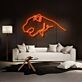 Modernes LED Neonschild mit Bären Silhouette für Wohnzimmer Loft Home Office und stilvolle Wanddekoration
