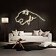 Modernes LED Neonschild mit Bären Silhouette für Wohnzimmer Loft Home Office und stilvolle Wanddekoration