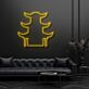 Modernes LED Neonschild mit abstrakter Pagoden Silhouette für Wohnzimmer Loft und stilvolle Wanddekoration