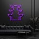 Modernes LED Neonschild mit abstrakter Pagoden Silhouette für Wohnzimmer Loft und stilvolle Wanddekoration