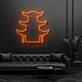 Modernes LED Neonschild mit abstrakter Pagoden Silhouette für Wohnzimmer Loft und stilvolle Wanddekoration