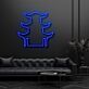 Modernes LED Neonschild mit abstrakter Pagoden Silhouette für Wohnzimmer Loft und stilvolle Wanddekoration