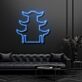 Modernes LED Neonschild mit abstrakter Pagoden Silhouette für Wohnzimmer Loft und stilvolle Wanddekoration