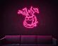 Cocktailglas mit Strohhalm und Schirmchen LED-Neonschild Bar Wohnzimmer