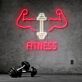 Fitness With Workout Drawing Neon Sign