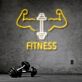 Fitness With Workout Drawing Neon Sign
