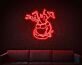 Cocktailglas mit Strohhalm und Schirmchen LED-Neonschild Bar Wohnzimmer