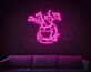 Cocktailglas mit Strohhalm und Schirmchen LED-Neonschild Bar Wohnzimmer