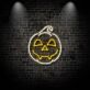 Halloween Kürbis LED Neonschild mit freundlichem Gesicht als stimmungsvolle Wanddekoration für Zuhause, Party, Fenster und saisonale Dekoration