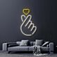 LED Neonschild mit Fingerherz Motiv als moderne Wanddekoration für Wohnzimmer, Schlafzimmer oder als liebevolles Geschenk
