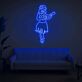 Hula-Tänzerin mit Ukulele LED-Neonschild Wohnzimmer Bar