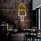 Modernes LED Neonschild Eis am Stiel als stilvolle Wanddekoration für Café, Küche, Dessertladen oder moderne Wohnräume