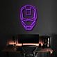 Futuristischer Roboterhelm LED Neonschild für Gaming Zimmer und modernes Interior