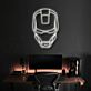 Futuristischer Roboterhelm LED Neonschild für Gaming Zimmer und modernes Interior