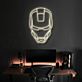 Futuristischer Roboterhelm LED Neonschild für Gaming Zimmer und modernes Interior
