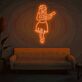 Hula-Tänzerin mit Ukulele LED-Neonschild Wohnzimmer Bar