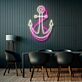 Modernes LED Neonschild Anker als maritime Wanddekoration für Wohnzimmer, Restaurant, Bar oder stilvolle Geschäftsräume