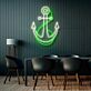 Modernes LED Neonschild Anker als maritime Wanddekoration für Wohnzimmer, Restaurant, Bar oder stilvolle Geschäftsräume