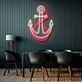 Modernes LED Neonschild Anker als maritime Wanddekoration für Wohnzimmer, Restaurant, Bar oder stilvolle Geschäftsräume