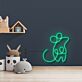 Minimalistisches Bärenmotiv LED Neonschild als sanfte Wandbeleuchtung für Kinderzimmer und Babyzimmer