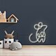 Minimalistisches Bärenmotiv LED Neonschild als sanfte Wandbeleuchtung für Kinderzimmer und Babyzimmer