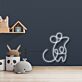 Minimalistisches Bärenmotiv LED Neonschild als sanfte Wandbeleuchtung für Kinderzimmer und Babyzimmer