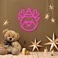 Weihnachtliches LED Neonschild mit Bärenmotiv als sanfte Wandbeleuchtung fürs Kinderzimmer