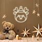 Weihnachtliches LED Neonschild mit Bärenmotiv als sanfte Wandbeleuchtung fürs Kinderzimmer