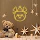 Weihnachtliches LED Neonschild mit Bärenmotiv als sanfte Wandbeleuchtung fürs Kinderzimmer