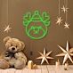 Weihnachtliches LED Neonschild mit Bärenmotiv als sanfte Wandbeleuchtung fürs Kinderzimmer