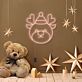 Weihnachtliches LED Neonschild mit Bärenmotiv als sanfte Wandbeleuchtung fürs Kinderzimmer