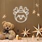 Weihnachtliches LED Neonschild mit Bärenmotiv als sanfte Wandbeleuchtung fürs Kinderzimmer
