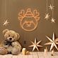 Weihnachtliches LED Neonschild mit Bärenmotiv als sanfte Wandbeleuchtung fürs Kinderzimmer