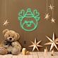 Weihnachtliches LED Neonschild mit Bärenmotiv als sanfte Wandbeleuchtung fürs Kinderzimmer