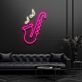 Dekoratives Saxophon LED Neonschild mit Musiknoten für Wohnzimmer Bar und Musikzimmer