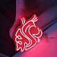 Fisch Motiv LED Neonschild als moderne Wanddekoration für Zuhause und kreative Räume