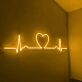 Herzlinie LED Neonschild als romantische Wanddekoration für Schlafzimmer Wohnzimmer oder Lounge