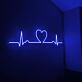 Herzlinie LED Neonschild als romantische Wanddekoration für Schlafzimmer Wohnzimmer oder Lounge