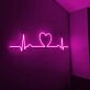 Herzlinie LED Neonschild als romantische Wanddekoration für Schlafzimmer Wohnzimmer oder Lounge