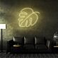 Grünes Blatt LED Neonschild als moderne Wanddekoration für Wohnzimmer Büro oder kreative Innenräume