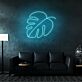 Grünes Blatt LED Neonschild als moderne Wanddekoration für Wohnzimmer Büro oder kreative Innenräume