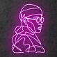 Neon Männer Porträt LED Neonschild Wanddekoration