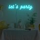 Lets Party Neon Sign Lights Night Lamp Led Neon Sign Light For Home Party