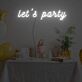 Lets Party Neon Sign Lights Night Lamp Led Neon Sign Light For Home Party
