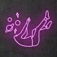 Schwebende Figur im Weltraum Neon LED Neonschild